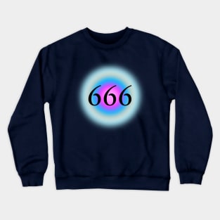 666 Angel Numbers Reflect Glowing Aura Crewneck Sweatshirt